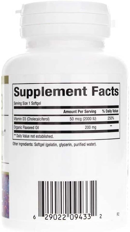 Bioclinic Naturals Vitamin D3 2,000 I.U. 180 Softgels
