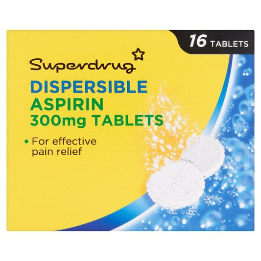 Aspirin Dispersable 16 Tablets 300Mg