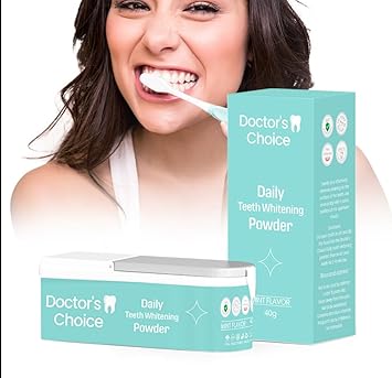 Hlp Doctor Choice Teeth Whitening Powder With Active Leaf Oil - Natural Stain Remove Tooth Powder For Sensitive & Freshens Breath With Taste Of Mint Teeth Polisher Your Path To Brighter Smile