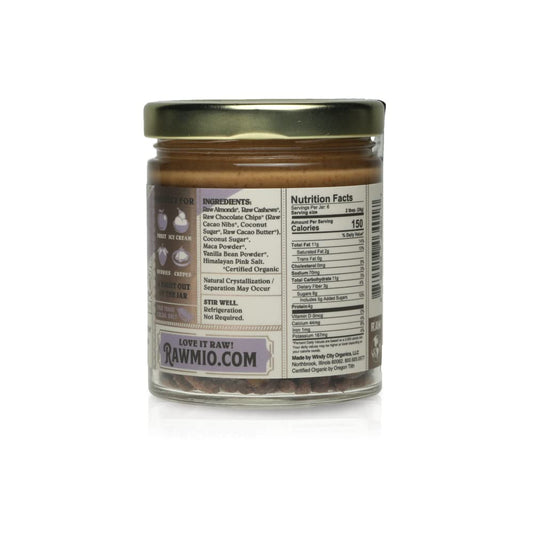 Rawmio Almond Chocolate Chip Cookie Dough Spread, 6 Oz. Jar, 6 Serving Per Jar - Raw, Organic, Vegan, Gluten-Free