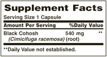 Nature'S Bounty Natural Whole Herb Black Cohosh 540Mg, 100 Capsules (Pack Of 2)