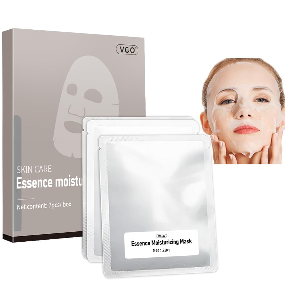 Vgo Essence Moisturizing Facial Masks, Deep Hydration, 7 Masks, Repair Dull Skin