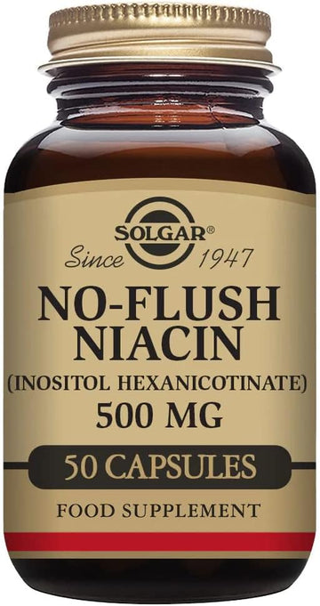 No-ush Niacin 500mg Solgar 50 VCaps