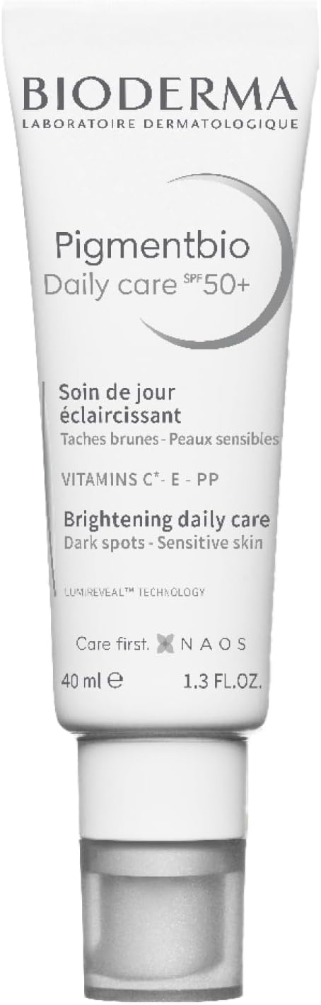 Bioderma Pigmentbio Daily Care Spf50+ - Brightening Face Cream For Pigmentation & Dark Spots, Daily Moisturiser Brightens & Protects From Sun, 40Ml