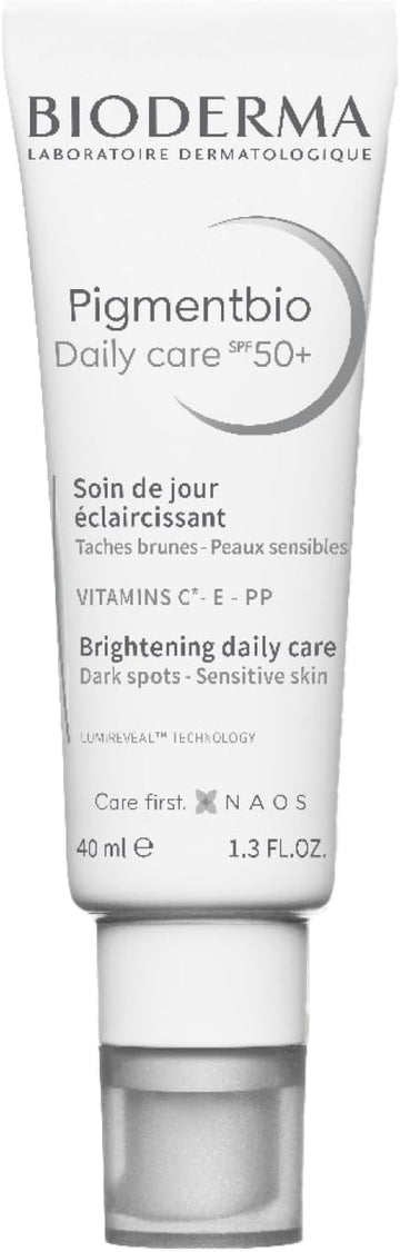 Bioderma Pigmentbio Daily Care Spf50+ - Brightening Face Cream For Pigmentation & Dark Spots, Daily Moisturiser Brightens & Protects From Sun, 40Ml