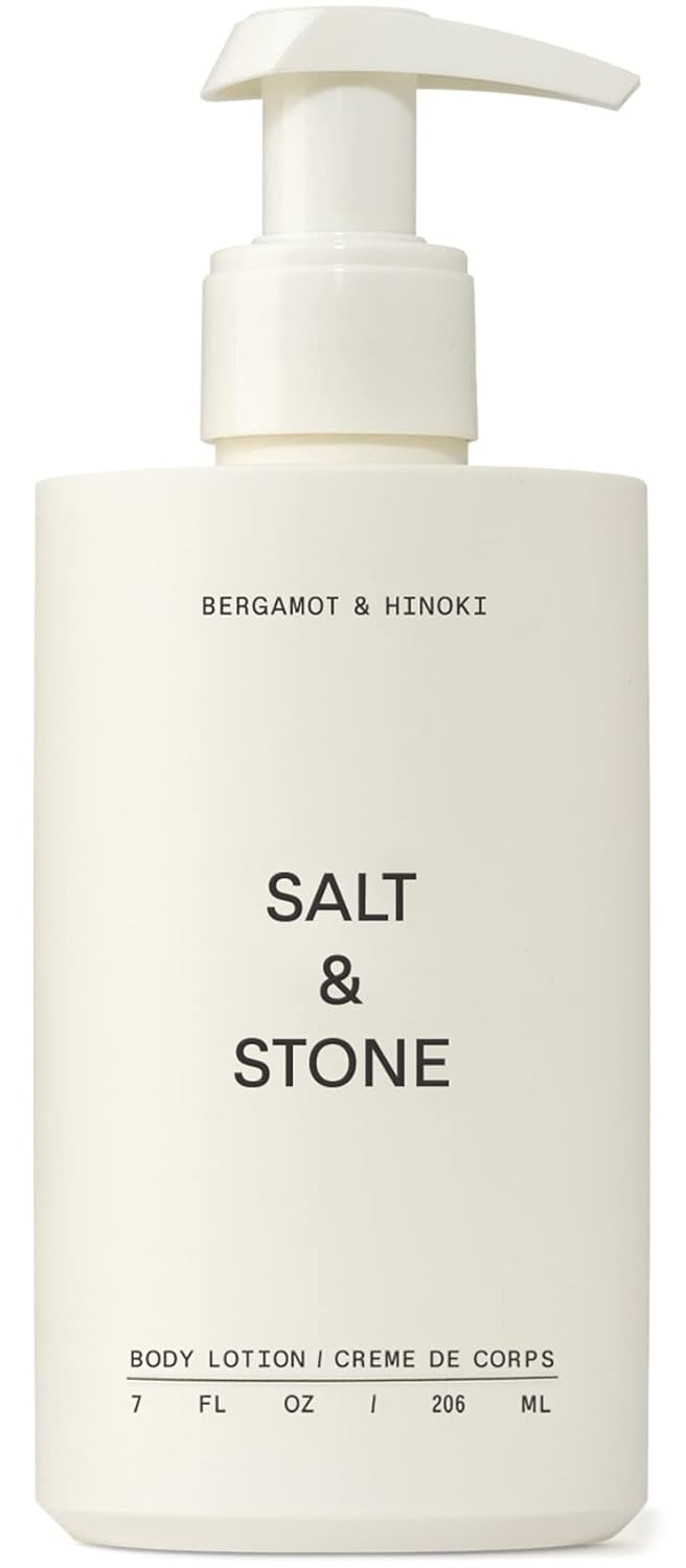 Salt & Stone Body Lotion | Scented Daily Body Lotion for Women & Men | Hydrates, Nourishes & Softens Skin | Restores Dry Skin | Fast-Absorbing | Cruelty-Free & Vegan (7 fl oz) (Bergamont & Hinoki)