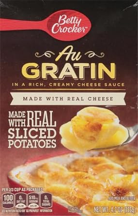 Betty Crocker Au Gratin Potatoes, Made with Real Cheese, 4.7 oz