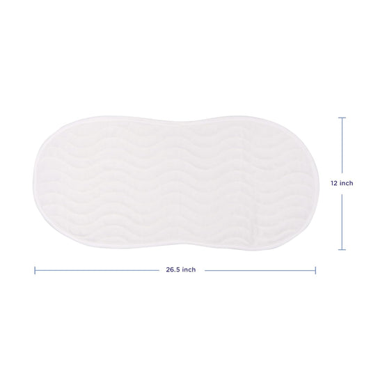 Ubbi Quilted Reusable Changing Pad Liners, Easy To Clean, Waterproof, 4 Count