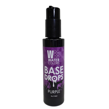 Watercolors Base Drops, Water-Based Formula With Nano-Pigments For Ultimate Versatility In Fashion Color Maintenance - Purple 4 Oz