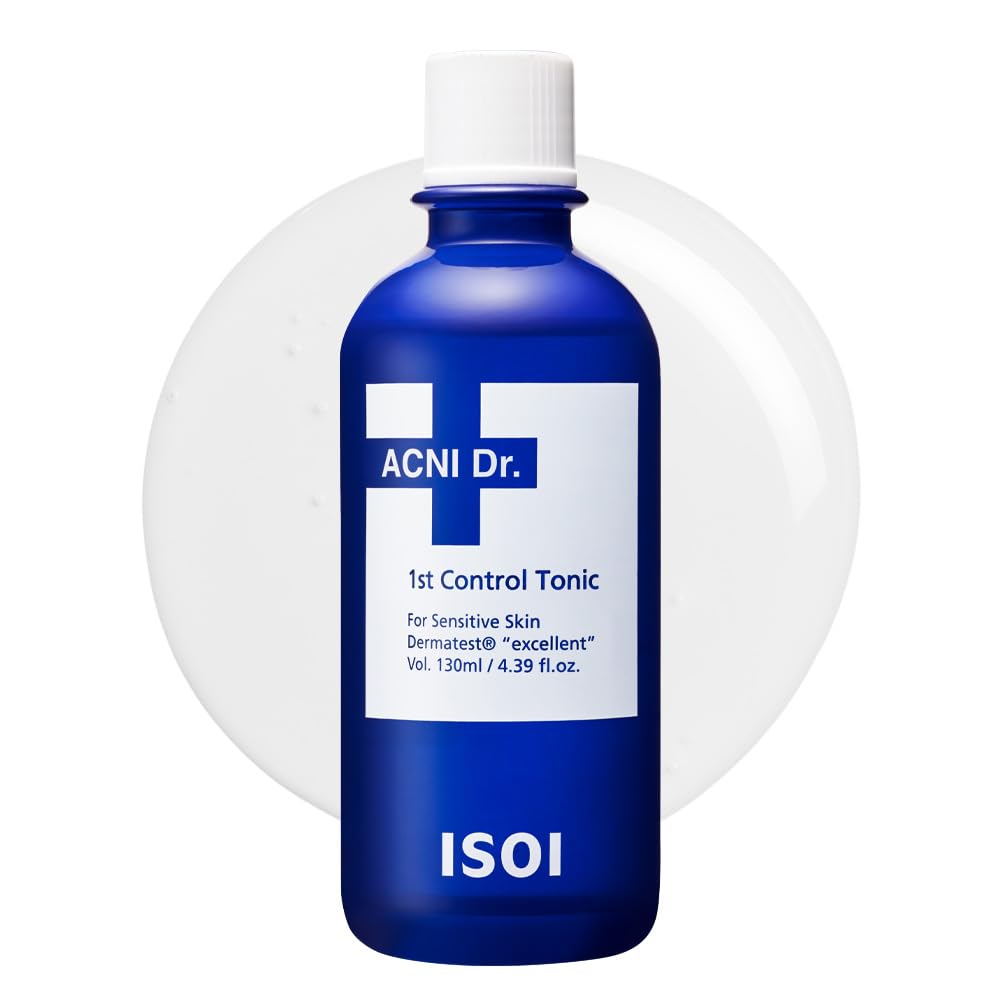 Isoi Acni Dr. 1St Control Toner, Plant-Based Soothing Formula For Oily & Sensitive Skin, Total Sebum Care & Refreshing Hydration With Cooling Effect, Korean Skin Care (4.39 Fl.Oz/130Ml)