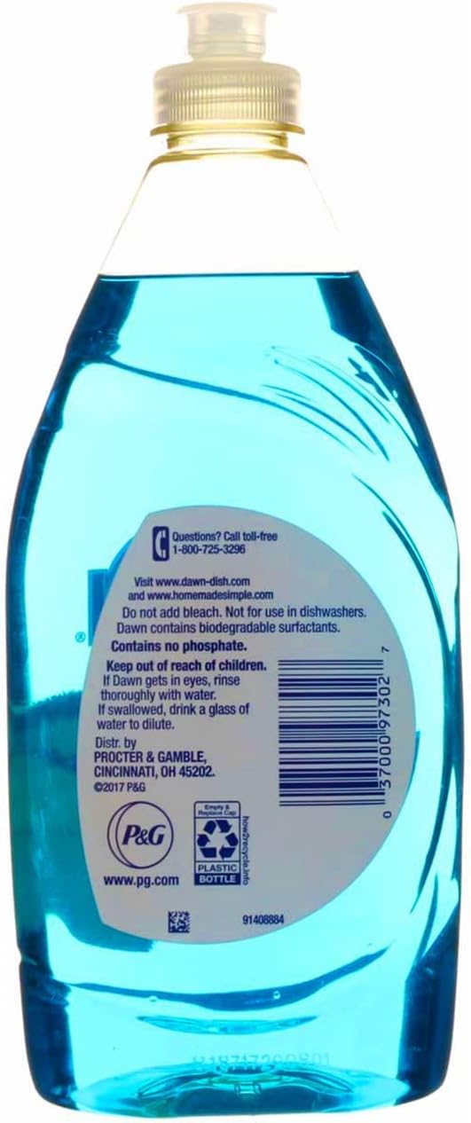 Dawn Ultra Original Dish Detergent Liquid Blu Plastic Squeeze Btl Rp, 16.2 Ounce