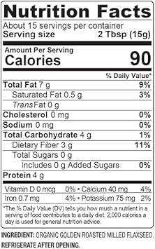 Bareorganics Ground Flaxseed | Usda Organic, Vegan, Non-Gmo | Fiber | Omega Fatty Acids 8Oz : Grocery & Gourmet Food