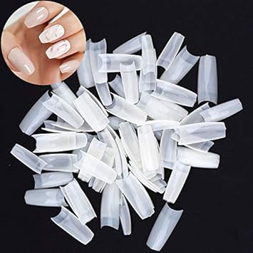 Karlash White Tips 500 Pcs Lady French Acrylic Style Artificial False Nails Half Tips & Box