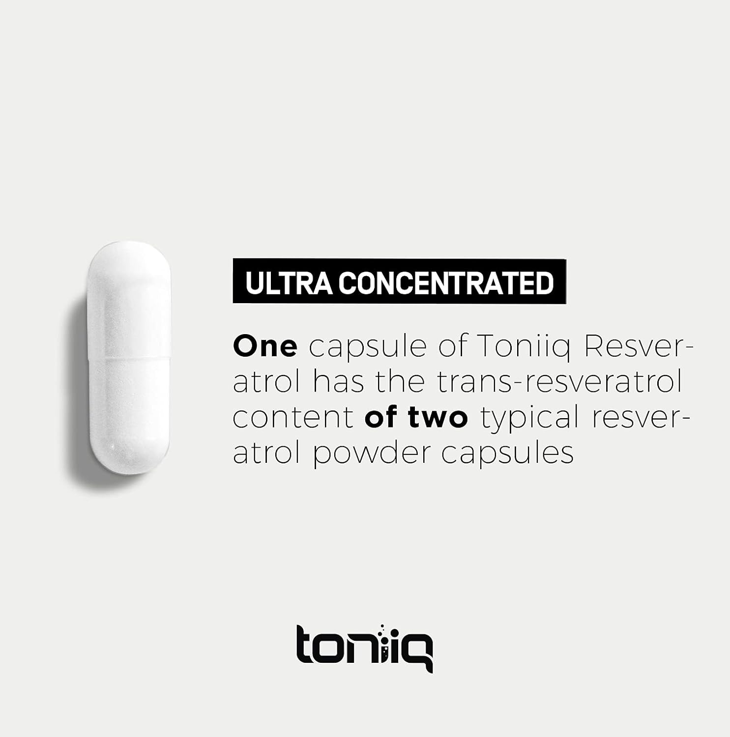 Toniiq Ultra High Purity Resveratrol Capsules - 98% Trans-Resveratrol - Highly Purified and Bioavailable - 180 Caps Reservatrol Supplement : Health & Household