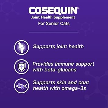 Nutramax Laboratories Cosequin Senior Joint Health Supplement for Cats, 60 Sprinkle Capsules : Pet Supplies