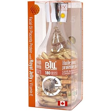 Facial Oil W/ Placenta Protein & Royal Jelly & Vitamin E Spf15, 180 Gelcaps