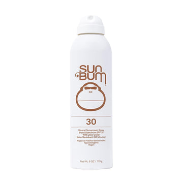 Sun Bum Mineral SPF 30 Sunscreen Spray | Vegan and Hawaii 104 Reef Act Compliant (Octinoxate & Oxybenzone Free) Broad Spectrum Natural Sunscreen with UVA/UVB Protection | 6 oz