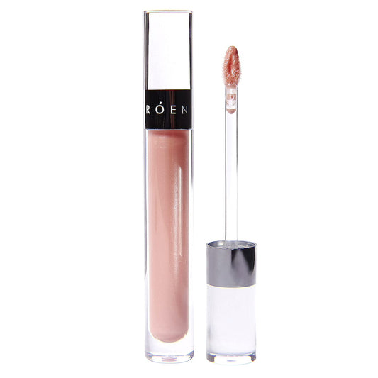 Róen Natural Kiss My Liquid Lip Balm Shimmer | Vegan, Cruelty-Free, Clean Makeup (Cosmo - Clear With Gold Shimmer)