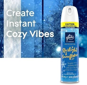 Glade Air Freshener Room Spray, Starlight & Snowflakes, 8.3 oz, 6 Count