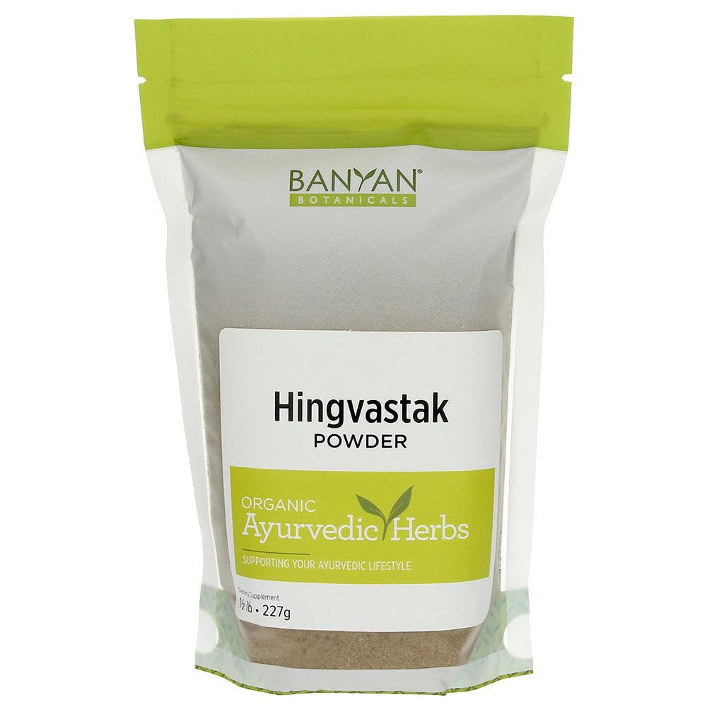 Banyan Botanicals Hingvastak Powder ? Organic Hingvastak with Gluten Free Asafoetida & Herbs for Digestion ? Supports a Healthy Digestive System* ? 1/2  ? Non-GMO, Sustainably Sourced, Gluten Free
