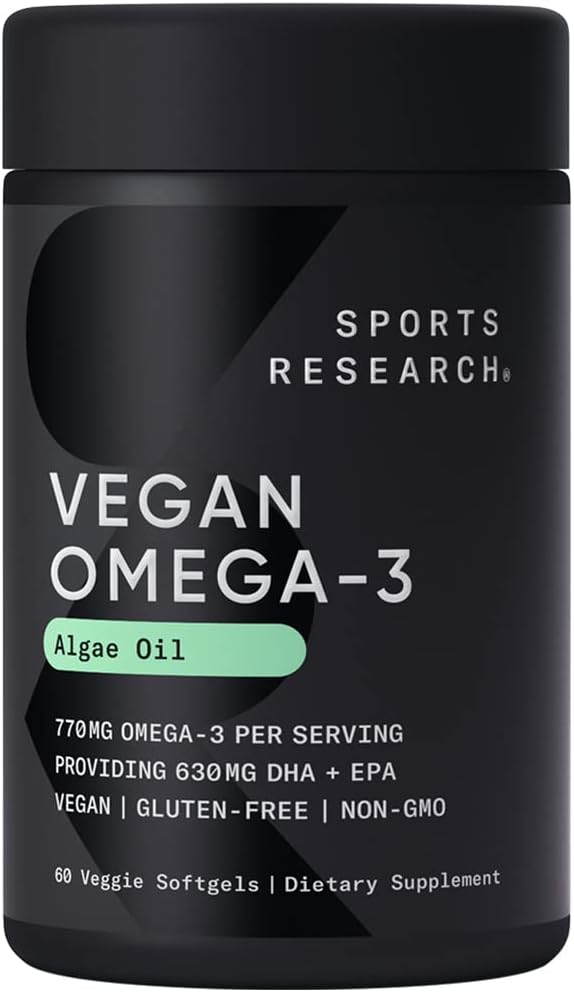 Sports Research Vegan Omega-3 Fish Oil Alternative from Algae Oil - Hi