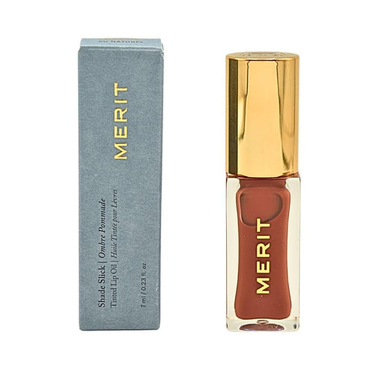 Merit Shade Slick Classics Tinted Lip Oil - Au Naturel - Warm Blush : Beauty & Personal Care