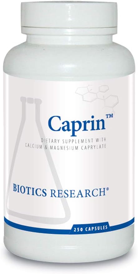 Biotics Research Caprin Caprylic Acid 1200 Milligram Serving. Gastrointestinal Support, Calcium, Magnesium Added, Aids In Gut Microbial Balance 250 Caps