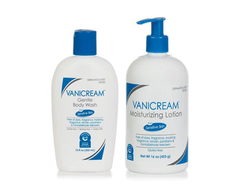 Vanicream Gentle Body Wash, 12 Oz & Moisturizing Lotion With Pump, 16 Oz