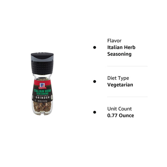 McCormick, Italian Herb Seasoning Grinder, 0.77 Oz