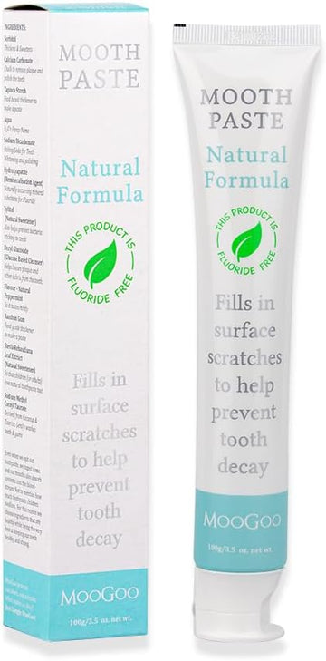 Moogoo Moothpaste - Natural Whitening Toothpaste With Hydroxyapatite For Adults & Kids - Fluoride-Free, Non-Toxic, Sls-Free, Vegan. Remineralises & Removes Plaque