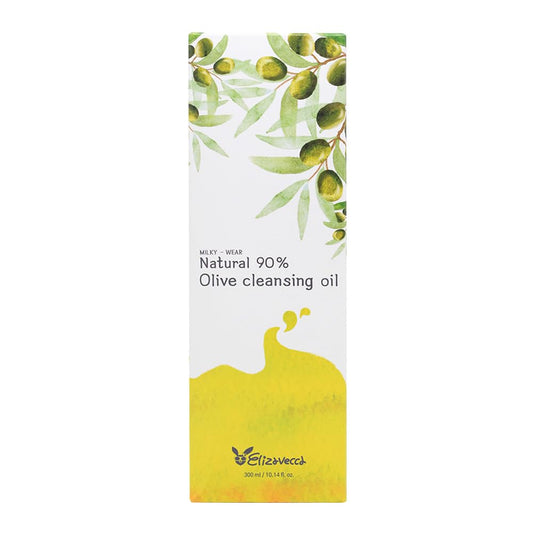 Elizavecca Natural 90% Olive Cleansing Oil, 8.5 Ounce 300Ml - Makeup Cleansing Oil | Wash Off Cleansing | Makeup Remover Korean