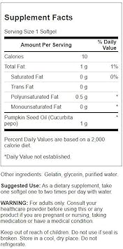 Swanson Pumpkin Seed Oil - High Bioavailable Efas - (100 Softgel Capsules, 1000Mg Each) (4 Pack)
