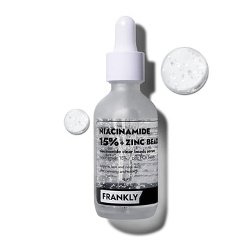 Frankly Niacinamide 15% & Zinc Beads Serum Jumbo: Acne & Dark Spots Care, Oil Control, Even Skin Texture & Glow | Vegan & Cruelty-Free | Non-Comedogenic All Skin Types Korean Skincare | 2.02 Fl.Oz