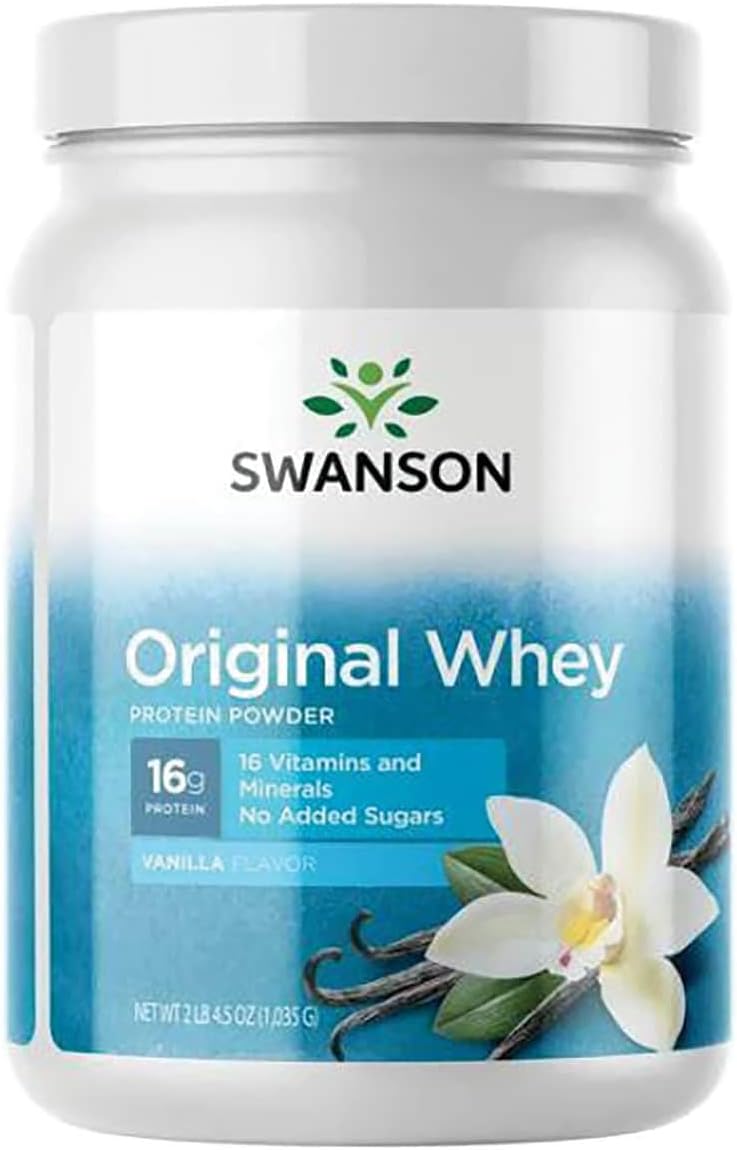 Whey Protein Powder 36.5 oz vanilla flavor (1,035 grams)