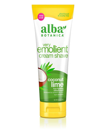 Alba Botanica Very Emollient Cream Shave, Mango Vanilla, 8 Oz