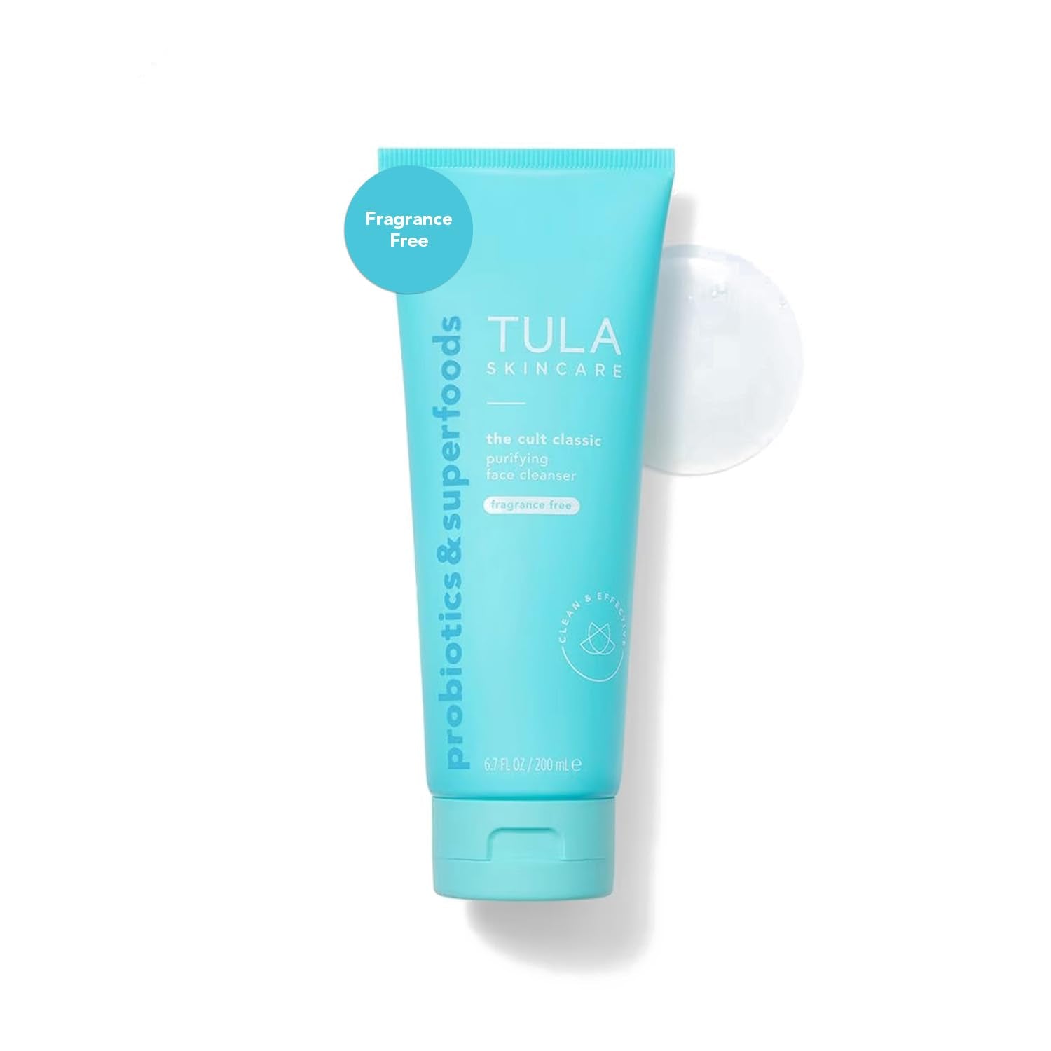 Tula Skin Care Cult Classic Purifying Face Cleanser Fragrance Free - Supersize, Gentle And Effective Face Wash, Makeup Remover, Nourishing And Hydrating, Contains Turmeric And Blueberry, 6.7 Fl Oz