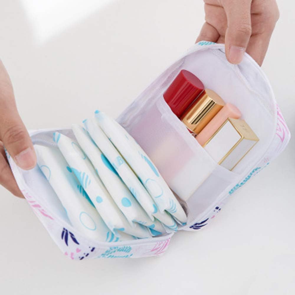 Sanitary Napkin Storage Bag, Portable Menstrual Pad Bag Tampons Collect Bags, Zipper Nursing Pad Holder Tampon Bag Sanitary Organizer for Women Girls : Health & Household