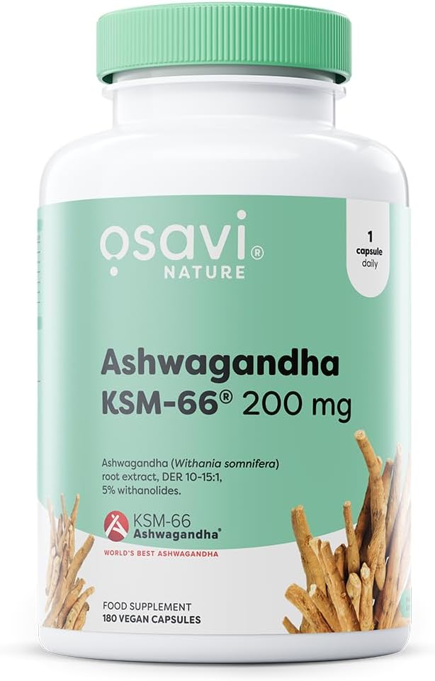 Osavi Ashwagandha Ksm–66® 200 Mg – 180 Vegan Capsules | Clinically Tested Stress Support | High–Potency Root Extract For Resilience | Mental Balance & Overall Wellbeing | Vegan & Clean Label