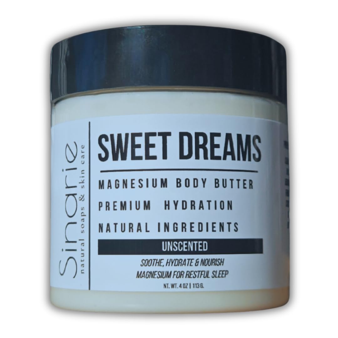 Sweet Dreams Magnesium Emulsified Body Butter, 4 Oz., 1 Count | Mango Butter | Premium Magnesium Oil | Natural Ingredients | Magnesium Lotion