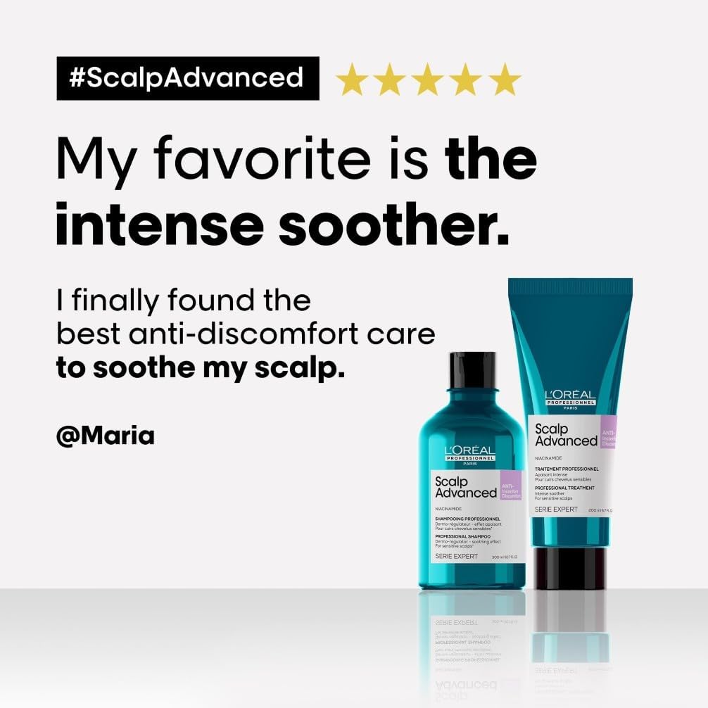 L'Oréal Professionnel Scalp Advanced Anti-Discomfort Professional Hair Treatment, For Sensitive Scalps, Serie Expert, 200 ml : Amazon.co.uk: Beauty