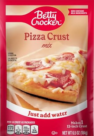Betty Crocker Pizza Crust Mix, Makes One 12-Inch Crust, 6.5 Oz