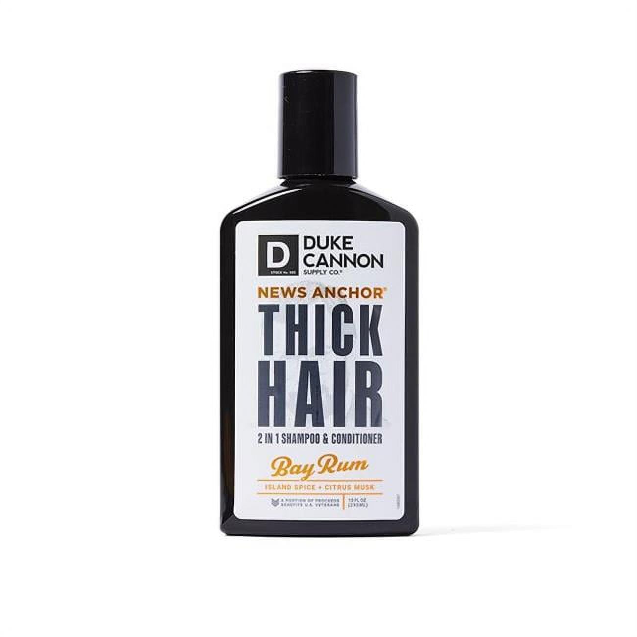 Duke Cannon News Anchor 2-in-1 Hair Wash - Bay Rum, 10 fl. oz, Stimulating Hair Shampoo & Conditioner : Beauty & Personal Care