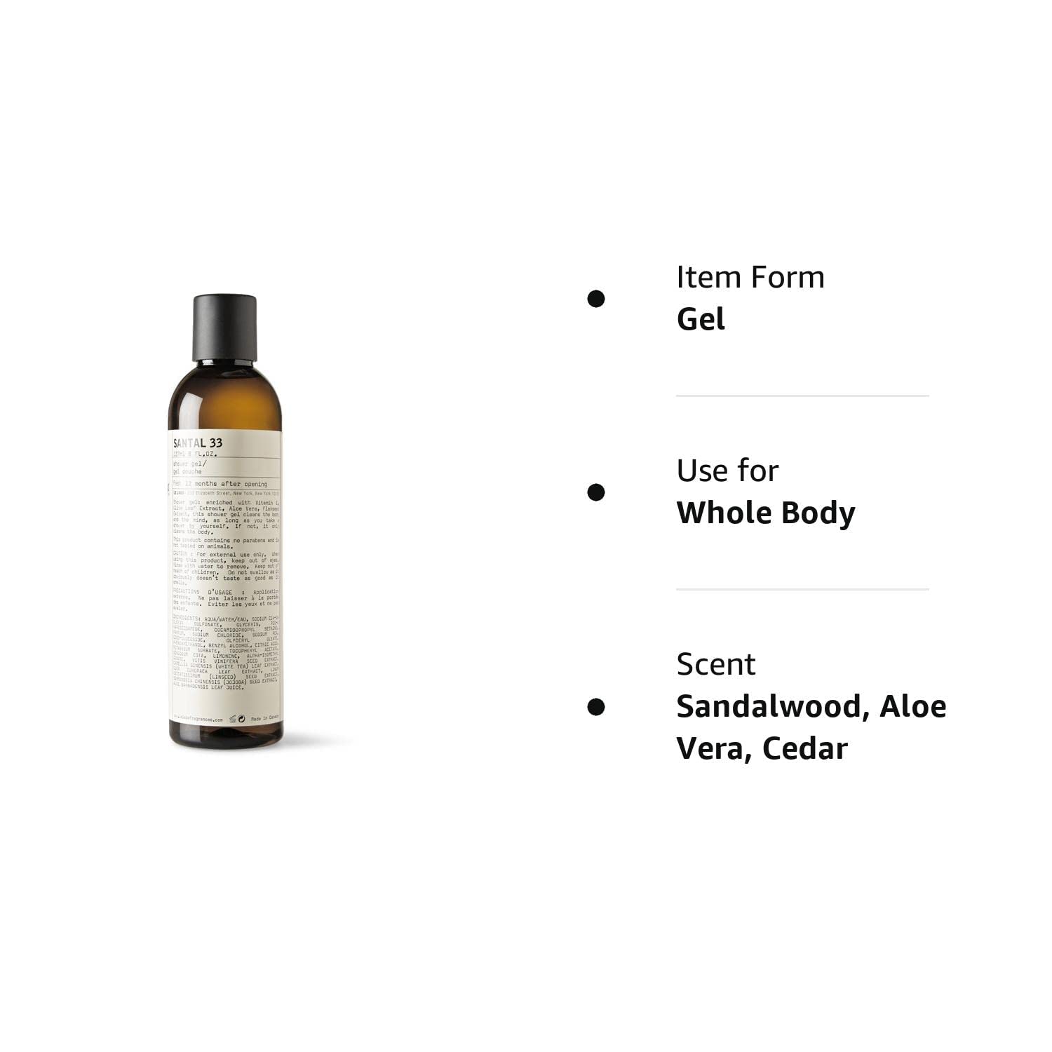 Le Labo Santal 33 Shower Gel - 8 Oz./237Ml : Beauty & Personal Care