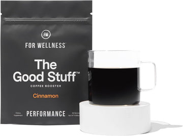 For Wellness The Good Stuff™ Performance Blend (30 Serving Pouch), Non-Dairy Coffee Supplement With Collagen, L-Theanine And Himalayan Pink Salt – Improves Focus And Increases Energy