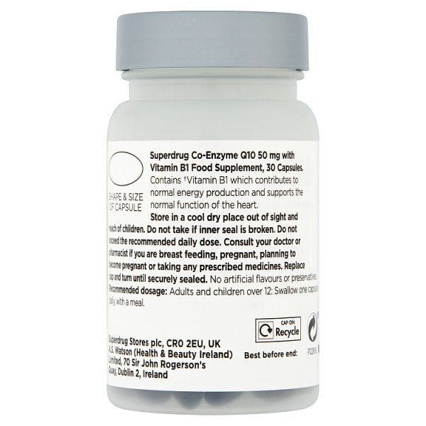 Energy Co-Enzyme Q10 50Mg With Vitamin B1 X30