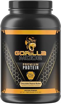 Gorilla Mode Premium Protein - Chocolate Peanut Butter / 24 Grams of Protein/Recover and Build Muscle (30 Servings)