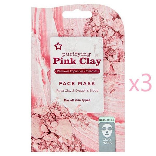 Pink Clay Face Mask 15Ml X3 Bundle