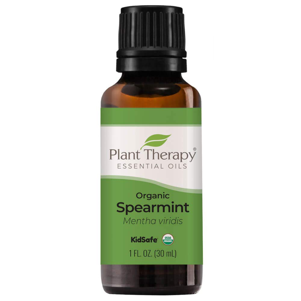 Plant Therapy Usda Certified Organic Spearmint Essential Oil 30 Ml (1 Oz) 100% Pure, Undiluted, Therapeutic Grade