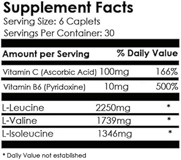 Healthy 'N Fit Anabolic Amino Bcaa - 180 Caplets - Correct Proportion Branched Chain Amino Acids