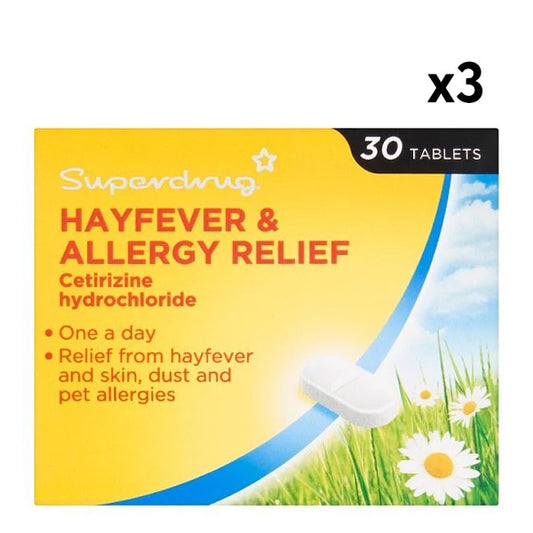 One A Day Cetrizine Hayfever Tablets Bundle X3